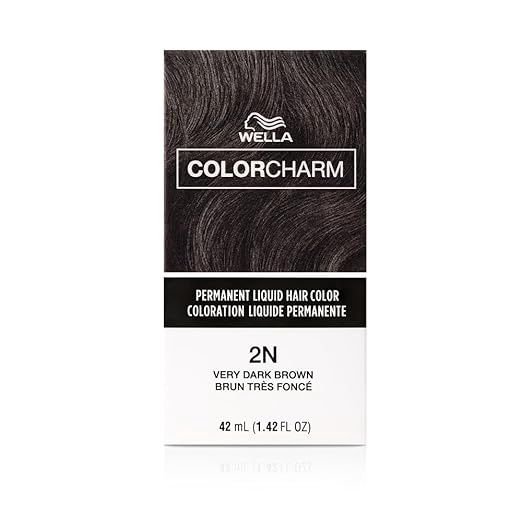 WELLA COLOR CHARM PERMANENT LIQUID HAIR COLOR 1.4 OZ 2N/211 VERY DARK BROWN