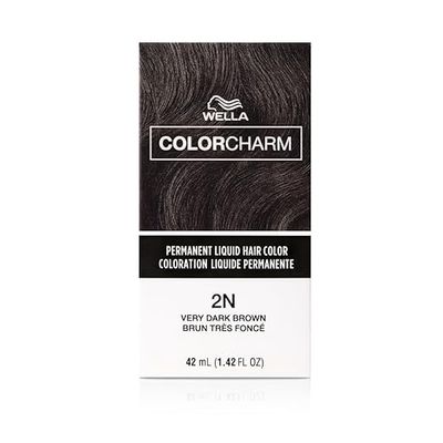 WELLA COLOR CHARM PERMANENT LIQUID HAIR COLOR 1.4 OZ 2N/211 VERY DARK BROWN