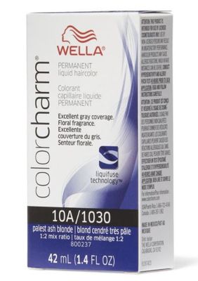 WELLA COLOR CHARM PERMANENT LIQUID HAIR COLOR 1.4 OZ 10A/1030 PALEST ASH BLONDE