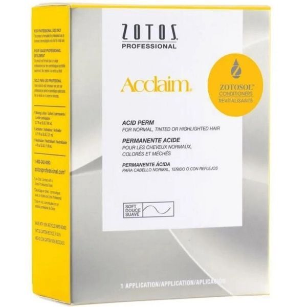 ZOTOS ACCLAIM ACID PERM FOR NORMAL, TINTED OR HIGHLIGHTED HAIR - 1 APPLICATION