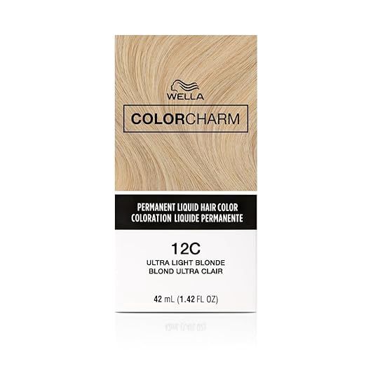 WELLA COLOR CHARM PERMANENT LIQUID HAIR COLOR 1.4 OZ 12C/1290 ULTRA LIGHT BLONDE