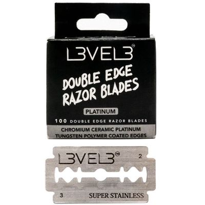 L3VEL3 Platinum Double Edge Razor Blades - 100 Blades L3VEL3 Platinum Double Edge Razor Blades - 100 Blades