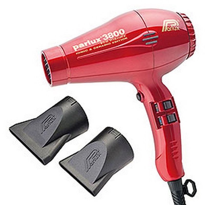 Parlux 3800 Eco Friendly Ceramic Ionic Hair Dryer - Red