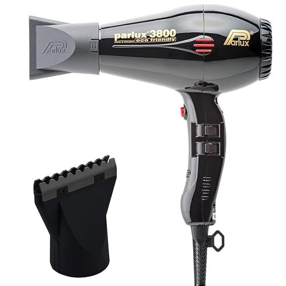 Parlux 3800 Eco Friendly Ceramic Ionic Hair Dryer - Black