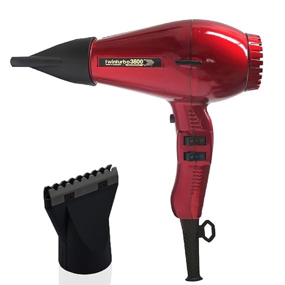 TURBO POWER TWIN TURBO 3800 IONIC & CERAMIC HAIR DRYER RED #330
