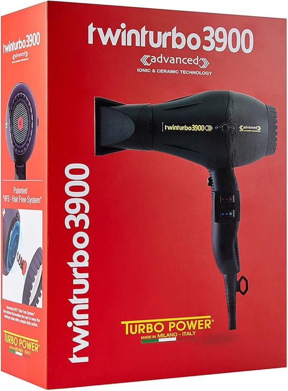 Turbo Power Twin Turbo 3900 Advanced Hair Dryer - Black