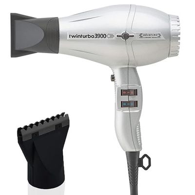 TURBO POWER TWIN TURBO 3900 IONIC & CERAMIC HAIR DRYER SILVER #333