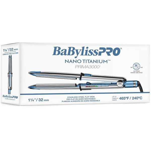 Babyliss Pro Nano Titanium Flat Iron Prima 3000 11/4"   #BABSS3000T