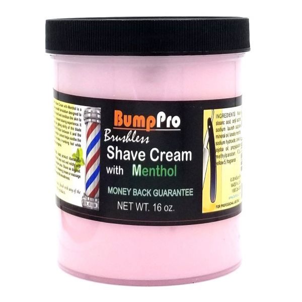 BumpPro Brushless Shave Cream - Menthol 16 oz