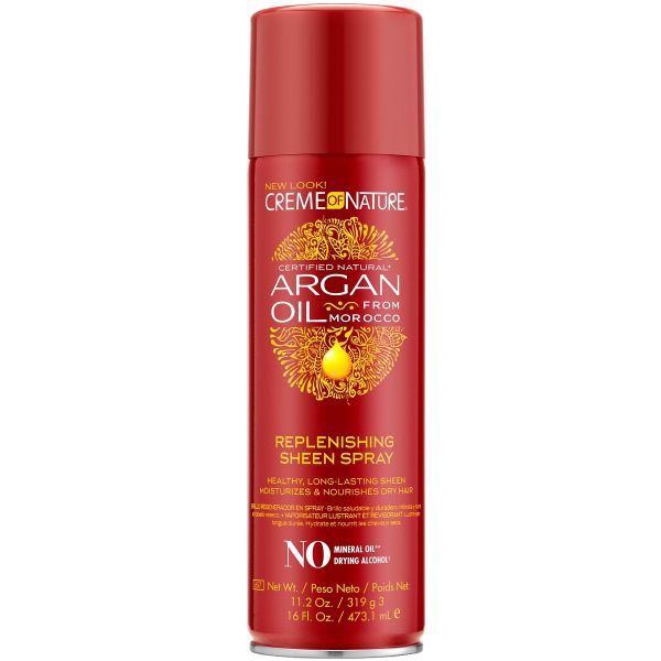 CREME OF NATURE ARGAN OIL REPLENISHING SHEEN SPRAY 16 OZ