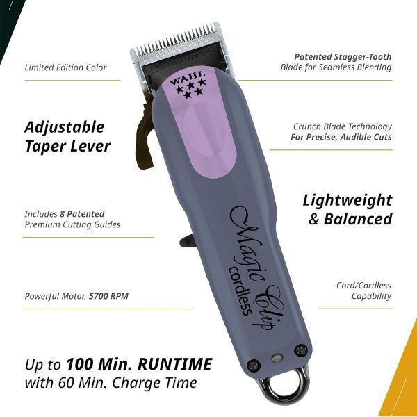 Wahl Limited Edition 5 Star Lavender Magic Clip Cord/Cordless Clipper #3027520