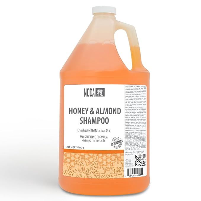 MODA - Moisturizing Shampoo for All Hair Types, Honey Almond, 128 Oz
