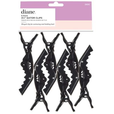 Diane Gator Clips 4-1/2" Black - 6 Pack #D83C