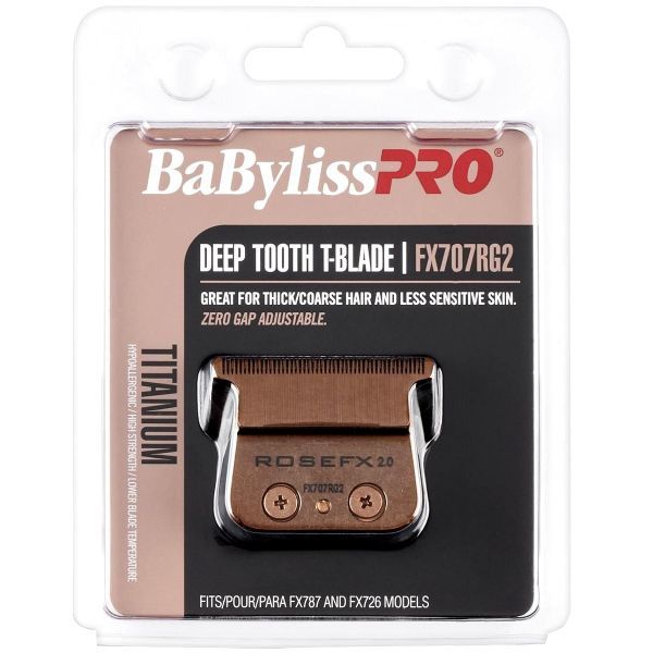 BaByliss Pro Replacement Titanium Deep Tooth T-Blade [Rose Gold] #FX707RG2