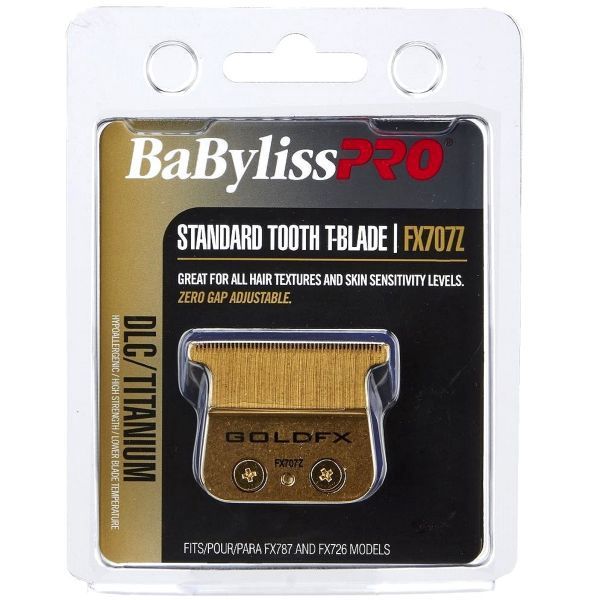 BaByliss Pro Replacement DLC/Titanium Ultra-Thin Standard-Tooth T-Blade [Gold] #FX707Z