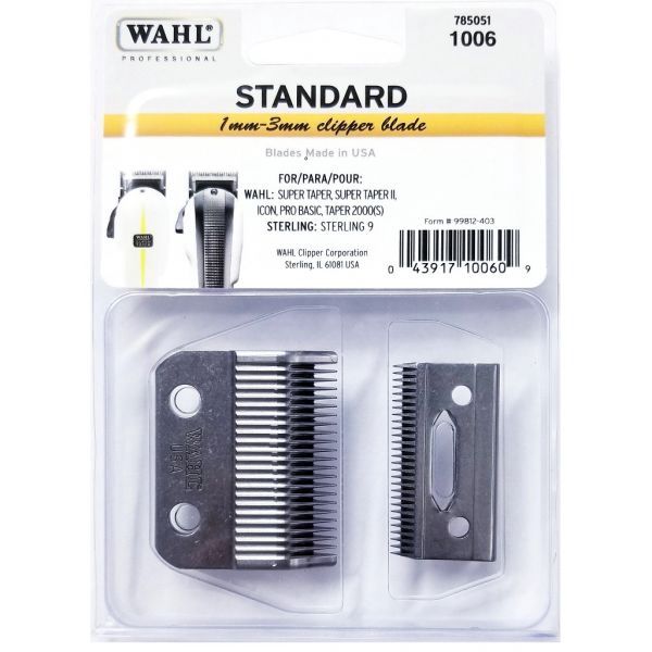 Wahl Standard 1mm-3mm Clipper Blade For 5 Star Senior, Super Taper, Super Taper II, Icon, Sterling 9 #1006