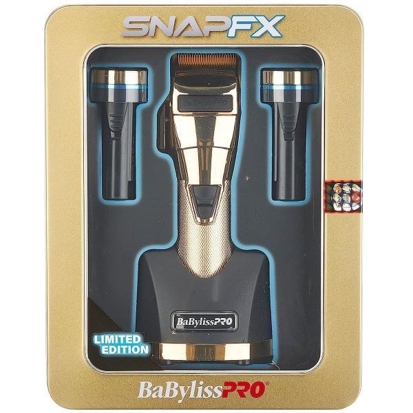 BaByliss Pro Limited Edition GOLD SNAPFX Clipper With Snap In/Out Dual Lithium Battery System #FX890GI (Dual Voltage)