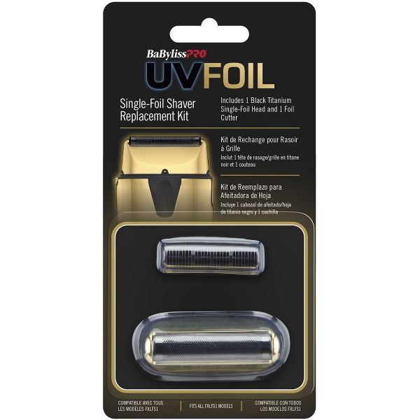 BaByliss Pro UVFOIL Single-Foil Shaver Replacement Kit [Single-Foil &amp; Cutter] - Gold #FXLRF1G