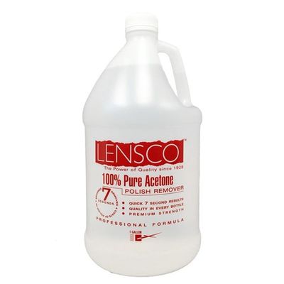 Lensco 100% Pure Acetone Nail Polish Remover 128 z/1 Gallon