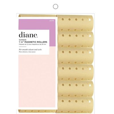 Diane Magnetic Rollers 1- 1/8" Beige - 12 Pack #D2719