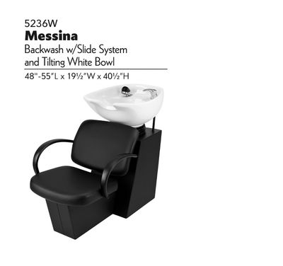 Messina Backwash W/Slide System And Tilting Bowl