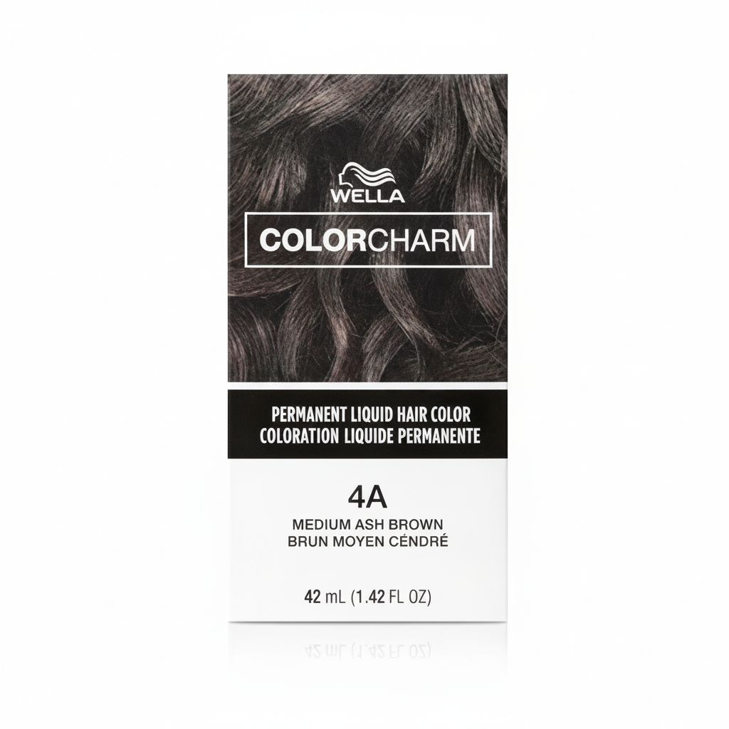WELLA COLOR CHARM PERMANENT LIQUID HAIR COLOR 1.4 OZ 4A/237 MEDIUM ASH BROWN