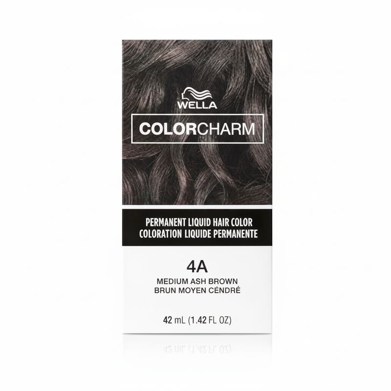 WELLA COLOR CHARM PERMANENT LIQUID HAIR COLOR 1.4 OZ 4A/237 MEDIUM ASH BROWN