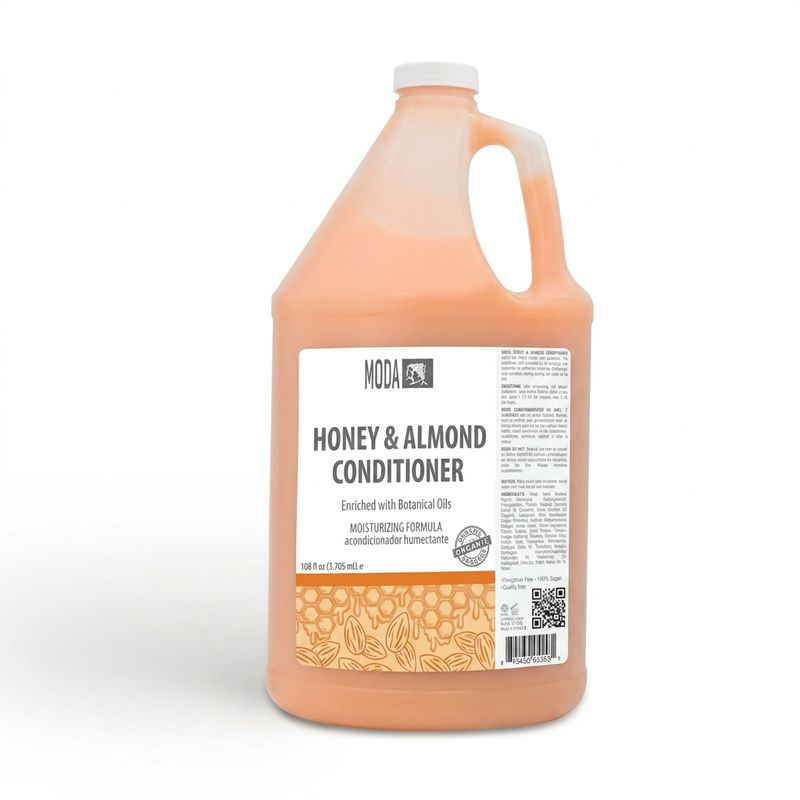 MODA - Moisturizing Conditioner for all Hair Types, Honey Almond, 128 Oz