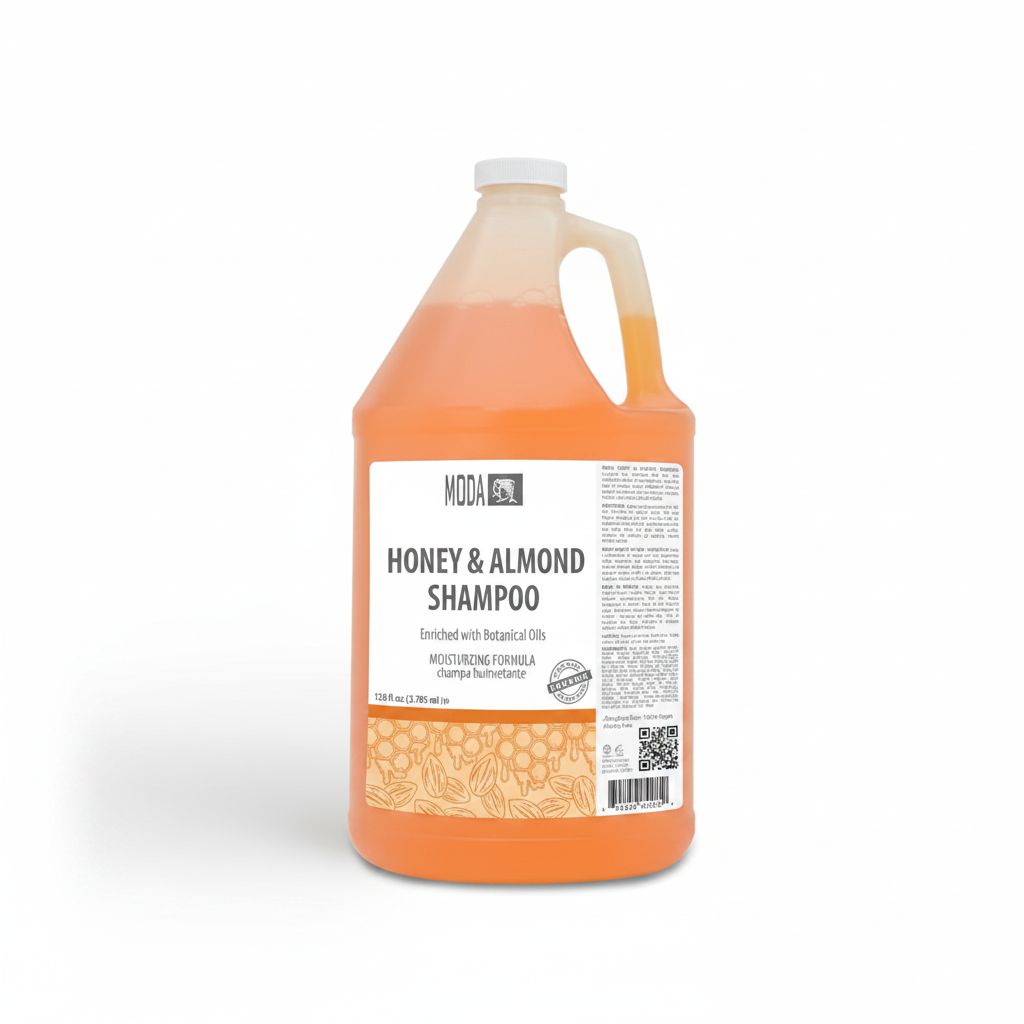 MODA - Moisturizing Shampoo for All Hair Types, Honey Almond, 128 Oz