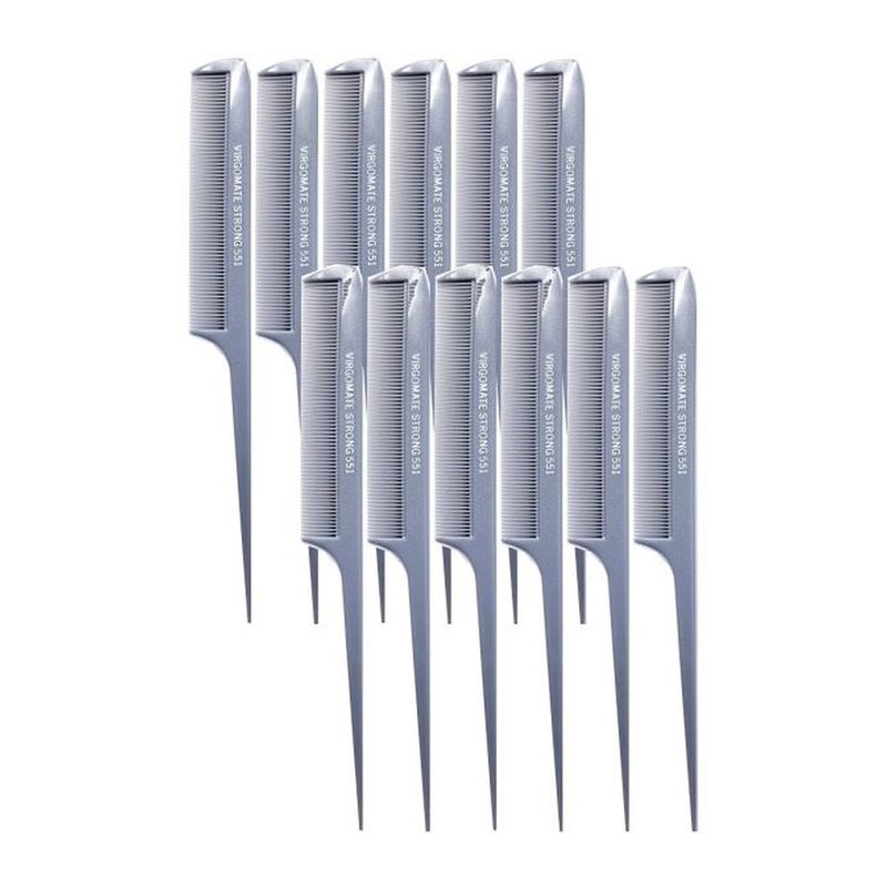 Krest Virgomate Rat Tail Comb - Gray #551 [12 Pack]