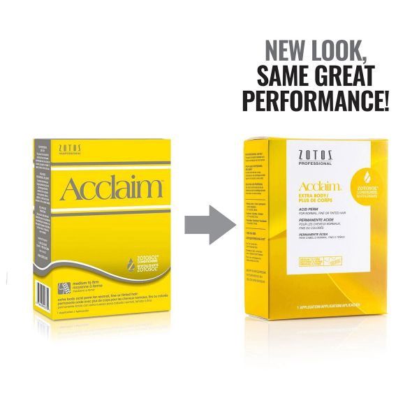 Zotos Acclaim Extra Body Acid Perm for Normal, Fine or Tinted Hair (Medium to Firm) - 1 Application