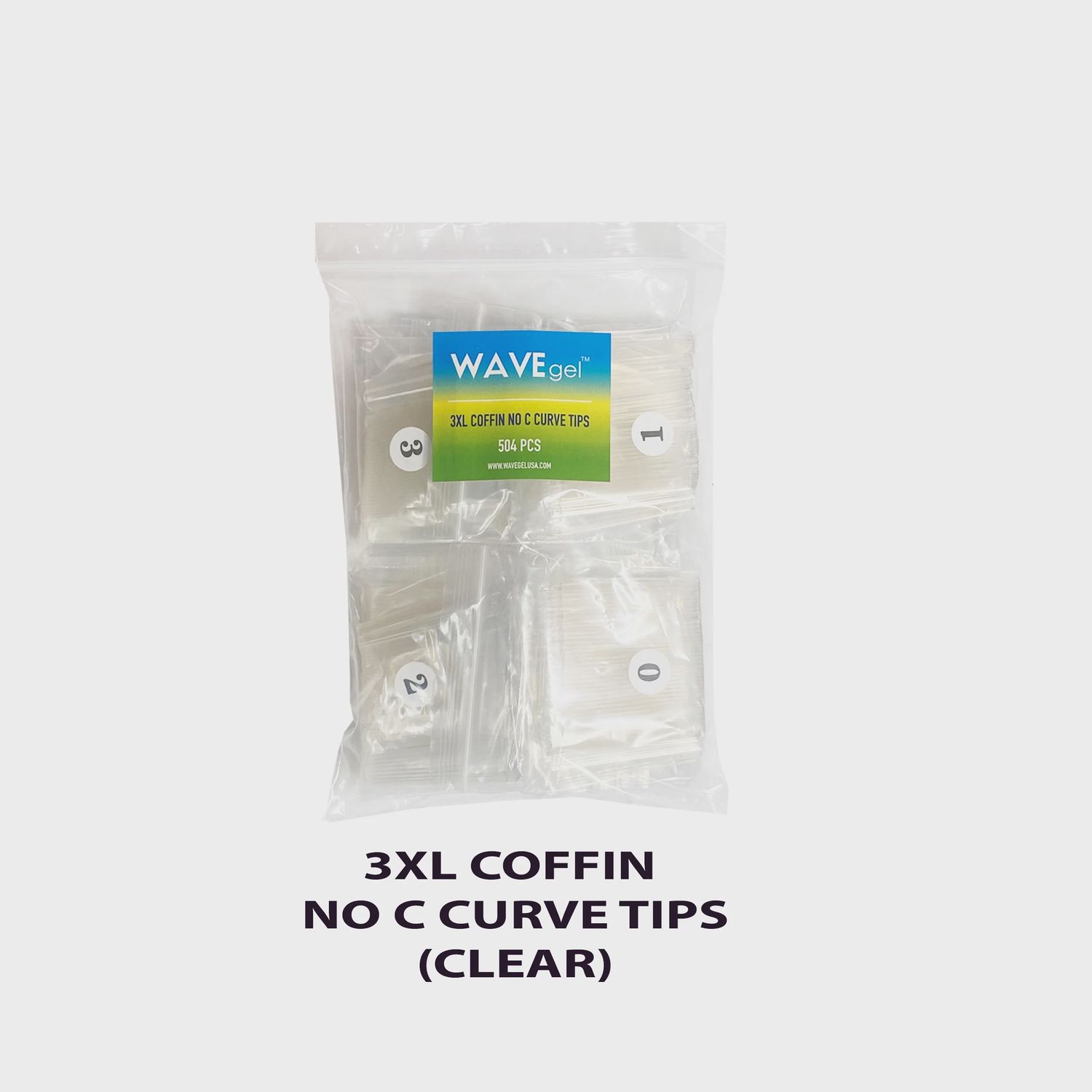 WAVEGEL 3XL COFFIN NO C CURVE TIP (CLEAR)