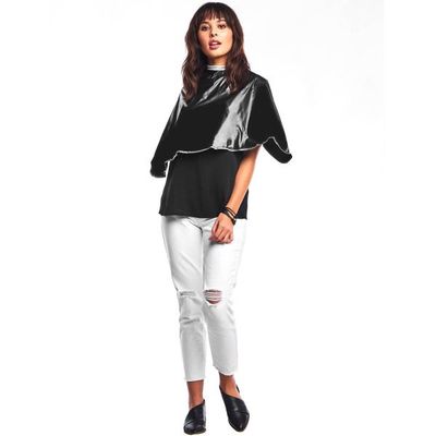 Betty Dain Vinyl Shortie Cape Black #107 Betty Dain Vinyl Shortie Cape Black #107
