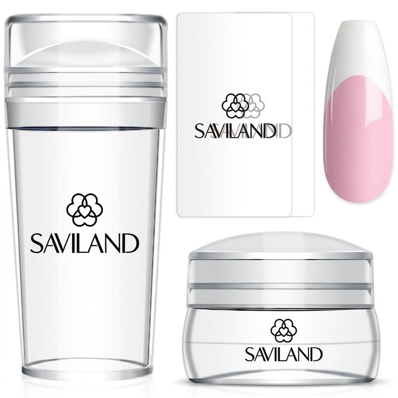 Saviland Kit de Estampado Francés para Uñas