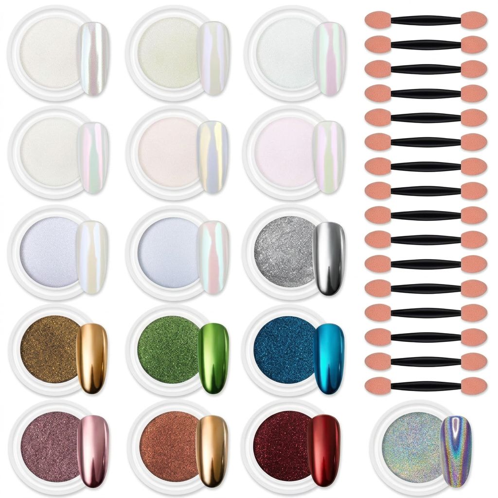 Artdone 16 Colors Chrome Nail Powder Artdone 16 Colors Chrome Nail Powder