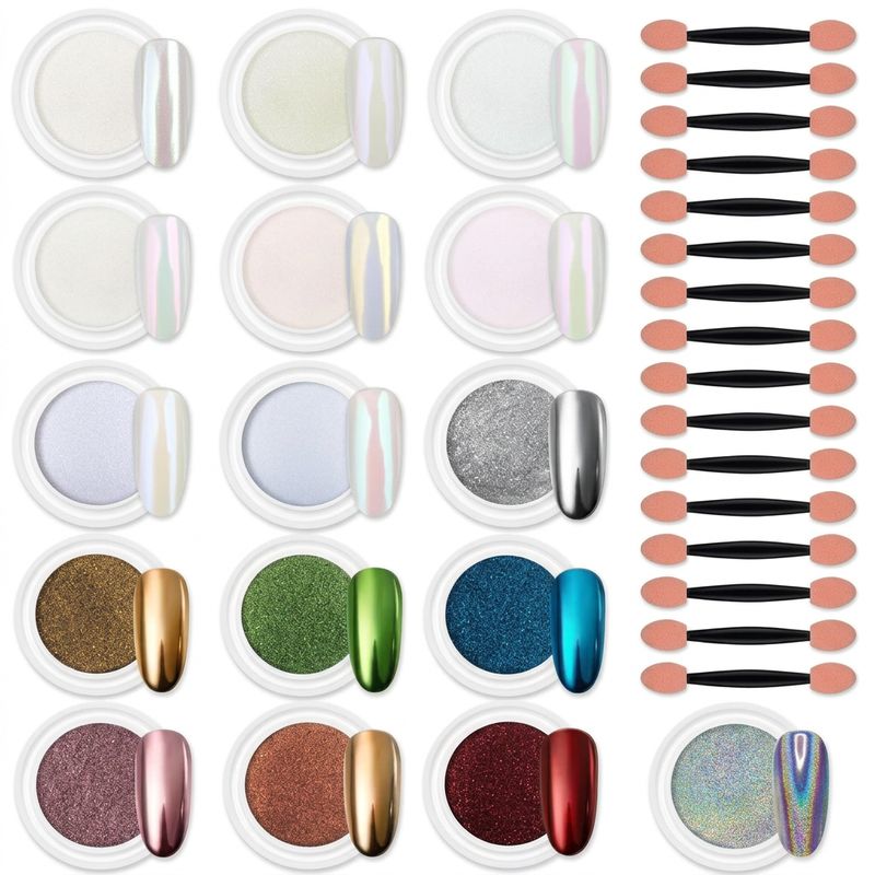 Artdone 16 Colors Chrome Nail Powder