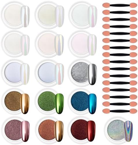 Artdone 16 Colors Chrome Nail Powder