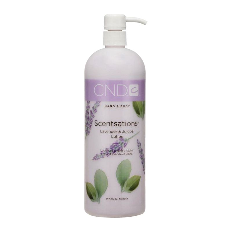 CND Scentsations Hand & Body Lotion, Deep Moisturizing and Hydrating Formula for Dry Damaged Skin, Dermatologically Tested, Lavender & Jojoba, 33 fl oz.