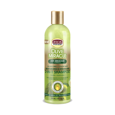AFRICAN PRIDE OLIVE MIRACLE 2 IN 1 SHAMPOO CONDITIONER 12OZ