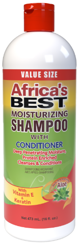 Africa S Best MOISTURIZING SHAMPOO WITH CONDITIONER 12OZ