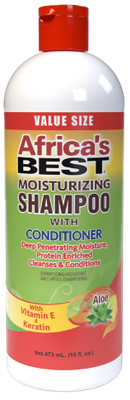 Africa S Best MOISTURIZING SHAMPOO WITH CONDITIONER 12OZ