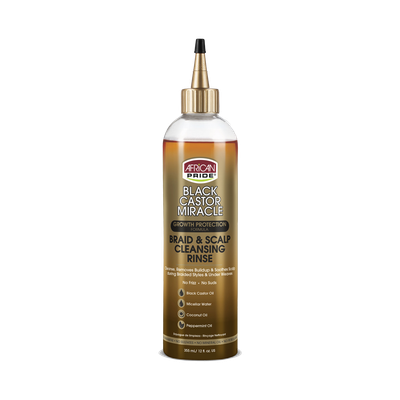 African Pride Black Castor Miracle Braid &amp; Scalp Cleansing Rinse 12oz