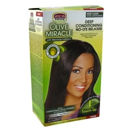 AFRICAN PRIDE OLIVE MIRACLE No Lye Regular Relaxer 1Touch-up