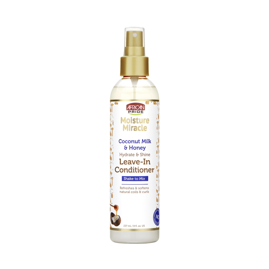 African Pride MOISTURE MIRACLE LEAVE-IN CONDITIONER Spray 8OZ