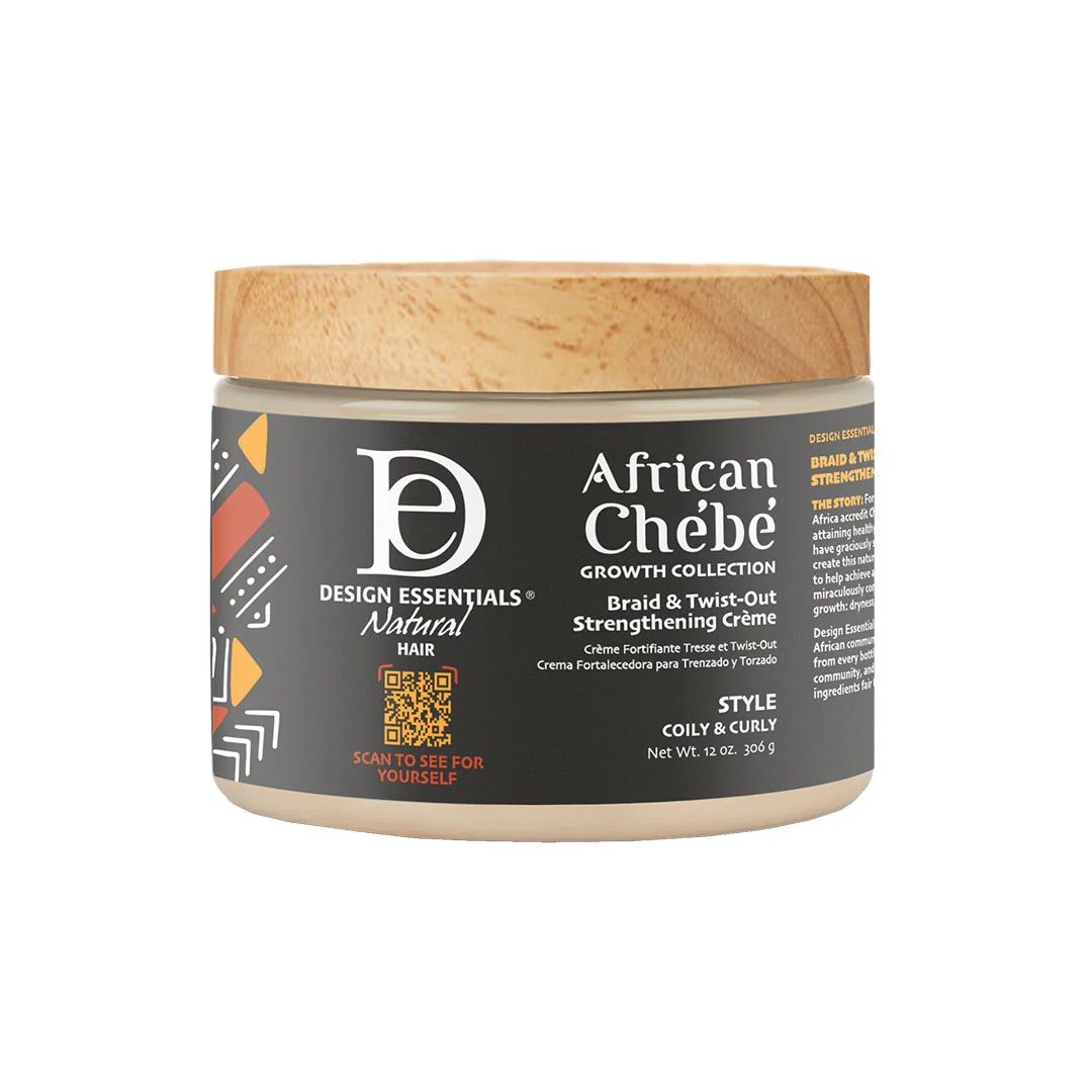 DESIGN ESSENTIALS AFRICAN CHEBE BRAID &amp; TWIST OUT STRENGTHENING CRÈME 12OZ