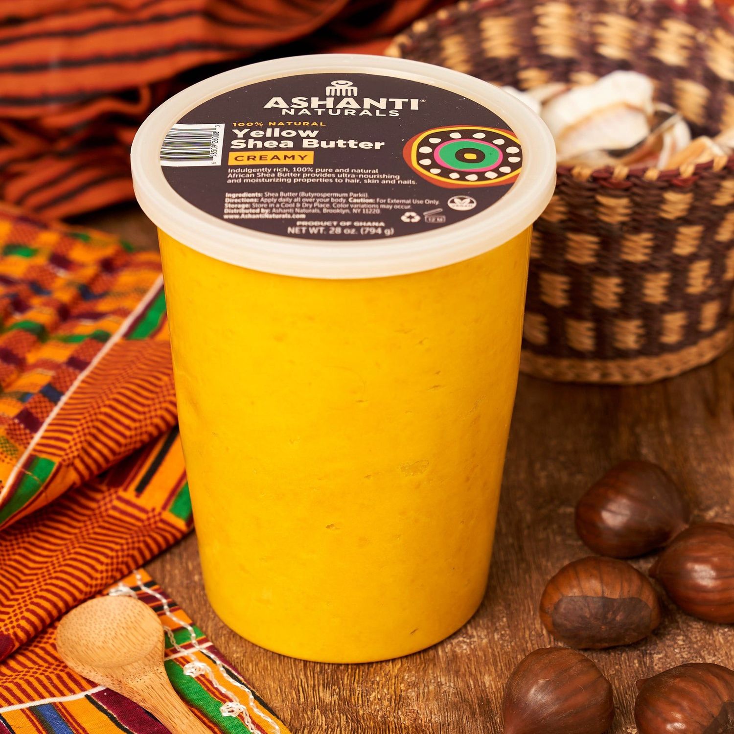 ASHANTI NATURAL SHEA BUTTER CREAMY, Size: 28OZ