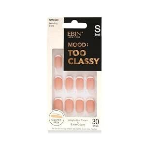 MOOD TOO CLASSY PRESS ON NAILS, option: WEDDING CAKE