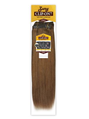 ZURY CLIP-ON 7PCS -100% human hair 16"