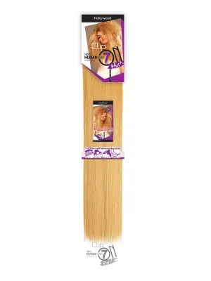CLIP ON-7 HOLLYWOOD PLUS 18" 100% HUMAN HAIR