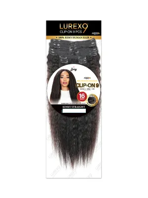 LUREX CLIP-ON KINKY STRAIGHT 16" -100% HUMAN HAIR